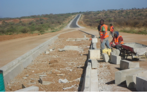 Construction of raised road kerbs