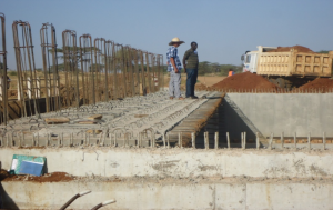Placing T-Beams for Nadunget Bridge